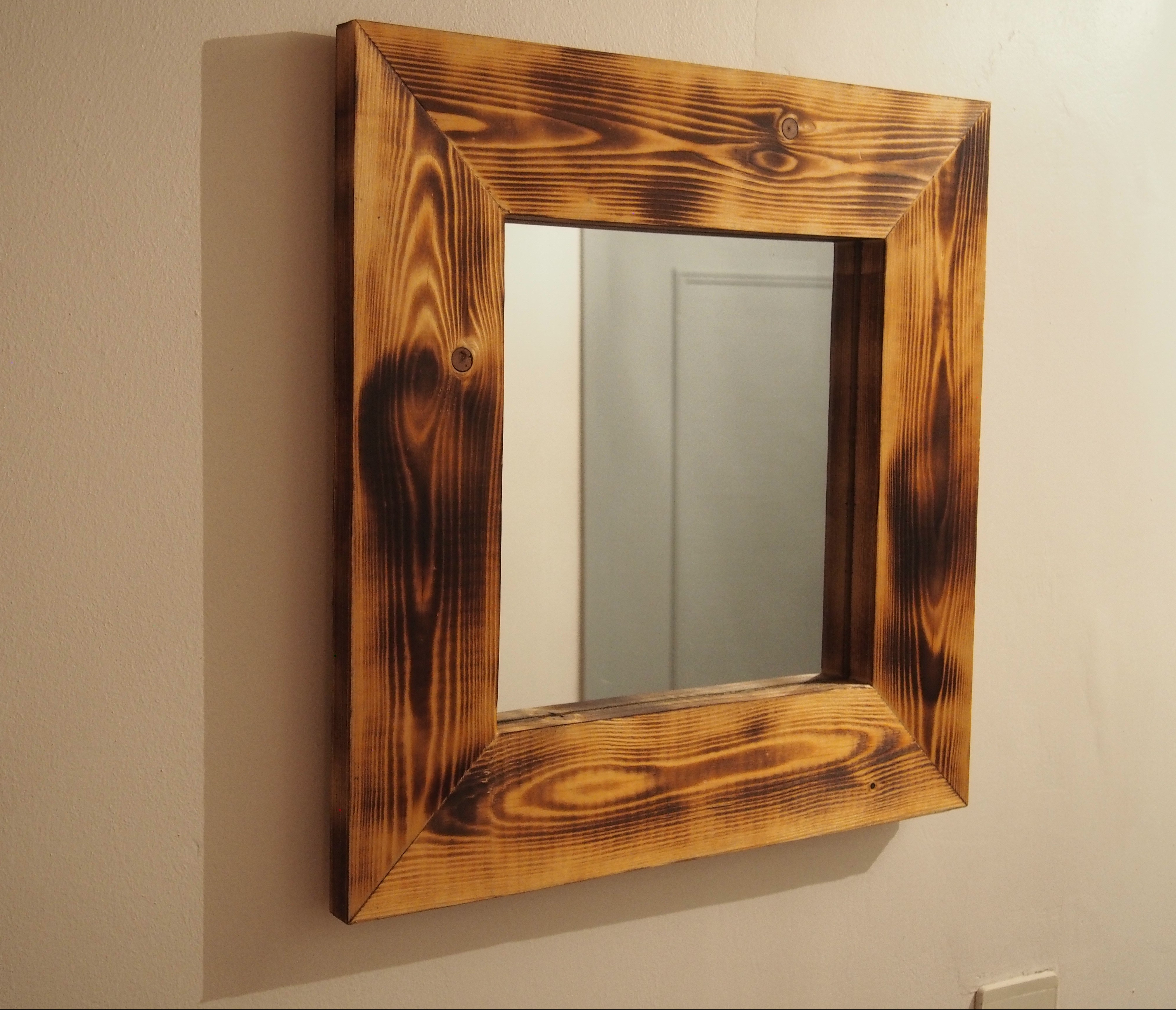 Miroir cadre bois